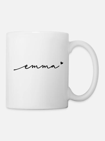 Emma Schreibschrift Name - Tasse - Weiß