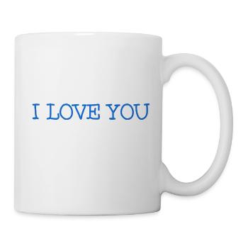 ICH LIEBE DICH. ICH HABE GERADE GEHEIRATET. Junggesellinnenabschied. VALENTINSTAG. HALS - Tasse - Weiß - Rechts