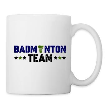 badminton team - Tasse - Weiß - Rechts