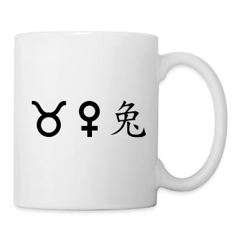 Taureau Vénus Lapin - Mug blanc - blanc - Droite