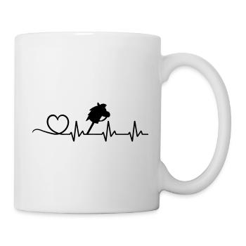 Heartbeat Hobby Horse Gradient - Mug - white - Right
