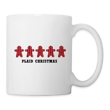 Joyeux Noël cadeau de Noël « Noël à carreaux » - Mug blanc - blanc - Droite