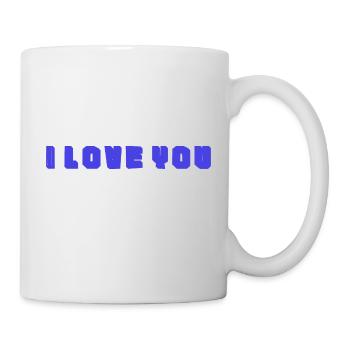I LOVE YOU. NOËL. ANNEE. ANNIVERSAIRE. RETRAITE - Mug blanc - blanc - Droite
