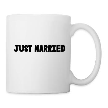 LIEBE. PAAR. ICH HABE GERADE GEHEIRATET. Junggesellinnenabschied. VALENTINSTAG. - Tasse - Weiß - Rechts