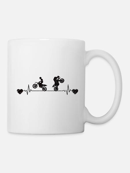 Motorrad Motorradfan Motorradfahrer Motorcross - Tasse - Weiß