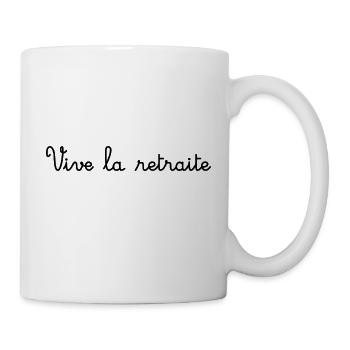 RETRAITE. RETRAITE. RETRAITEE. SENIOR. MAMIE. PAPY - Mug blanc - blanc - Droite