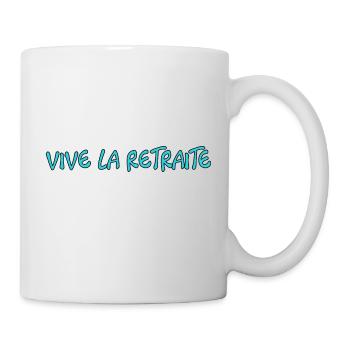 RETRAITE. RETRAITE. RETRAITEE. SENIOR. MAMIE. PAPY - Mug blanc - blanc - Droite