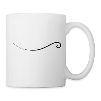 Ligne de gribouillis - Mug blanc - blanc - Droite