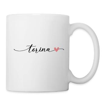 Torina Name Calligraphy Font - Mug - white - Right