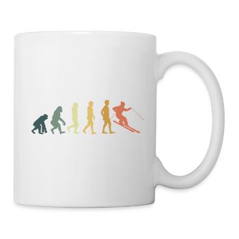 Evolution skieur - Mug blanc - blanc - Droite