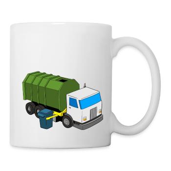 Müllwagen Liebe Müllabfuhr Kind Junge I Geschenk - Tasse - Weiß - Rechts