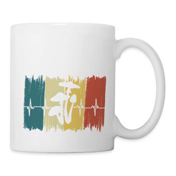 Vintage Mushroom Heartbeat - Mug - white - Right