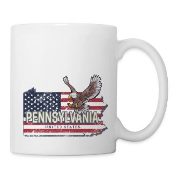 Pennsylvanie États-Unis Carte États-Unis - Mug blanc - blanc - Droite