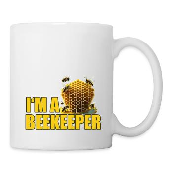 I’m a Beekeeper cool proud logo design - Mug - white - Right