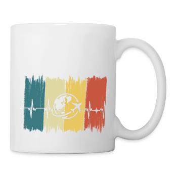 battement de cœur voyage - Mug blanc - blanc - Droite