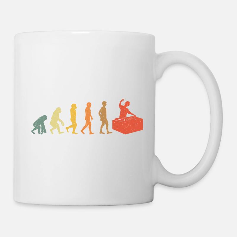 DJ Evolution vintage retro - Tasse - Weiß