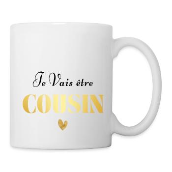 Je vais être cousin - Mug blanc - blanc - Droite
