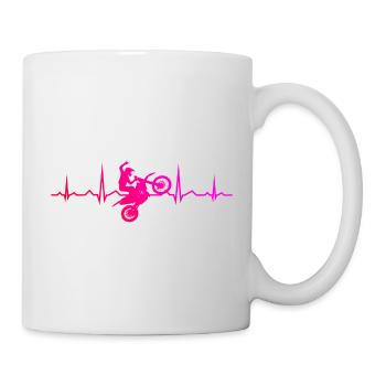 Motocross Dirt Bike Herren Freestyle Motocross - Tasse - Weiß - Rechts