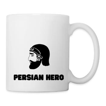 Koorosh - Persische Kunst - Iran - Tasse - Weiß - Rechts