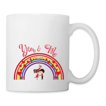 Liebesbogen You & Me - Tasse - Weiß - Rechts