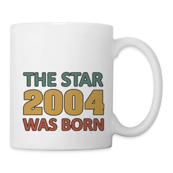 20th birthday 2004. The Star 2004 was born - Mug - white - Right