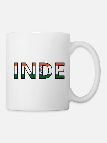 Drapeau Inde - Mug blanc - blanc