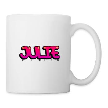 Graffiti-Name Julie - Tasse - Weiß - Rechts