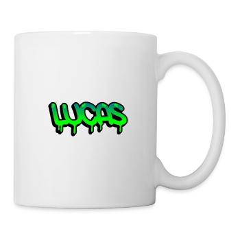 Graffiti prénom Lucas - Mug blanc - blanc - Droite