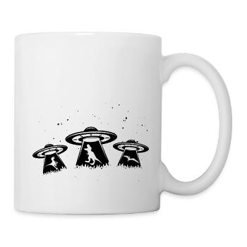 Ufo Alien Dinosaure - Mug blanc - blanc - Droite
