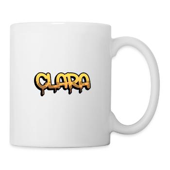 Graffiti-Name Clara - Tasse - Weiß - Rechts