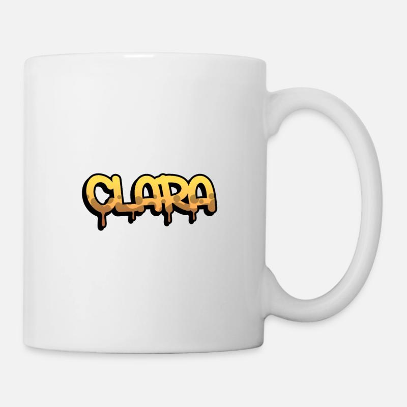Graffiti-Name Clara - Tasse - Weiß