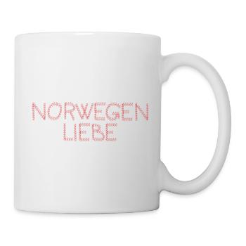 Love of Norway in heart script - Mug - white - Right