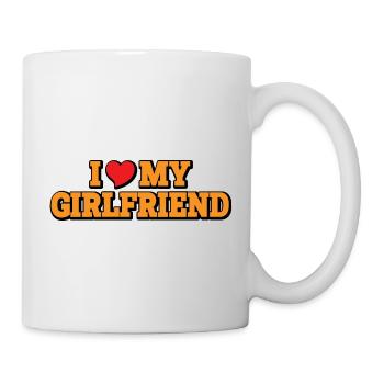 Cadeau Saint Valentin J'aime Ma Copine Homme Femme - Mug blanc - blanc - Droite