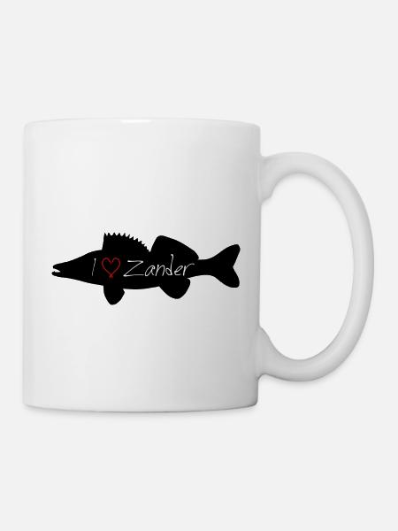 I Love Zander schwarz - Tasse - Weiß