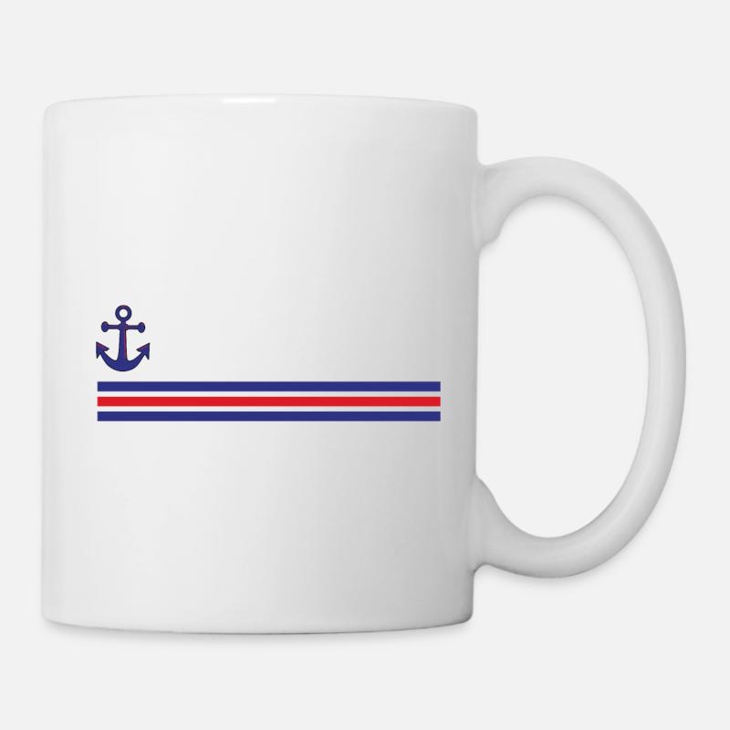 Matrosen-Anker - Tasse - Weiß