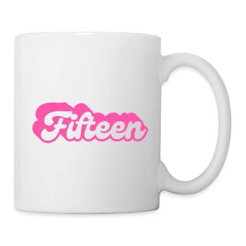 Fifteen Birthday - 15th Birthday Retro Pink - Mug - white - Right