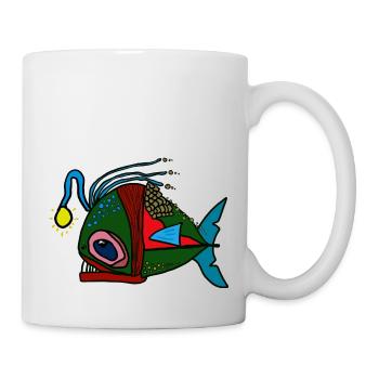 anglerfisch - Tasse - Weiß - Rechts