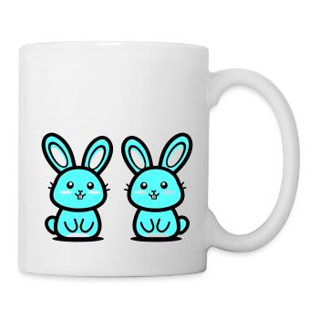 Ostern Symbol Hase - Tasse - Weiß - Rechts