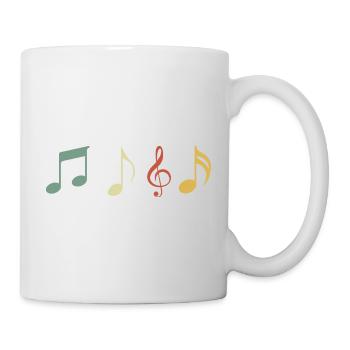 Vintage Retro Musical Note - Mug - white - Right