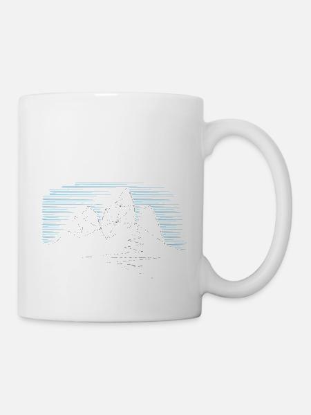 Poly Berg Motiv - Tasse - Weiß