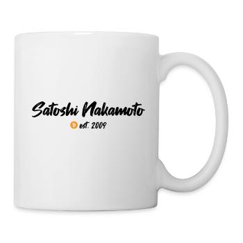 Satoshi Nakamoto est. 2009 Blockchain Bitcoin - Mug - white - Right