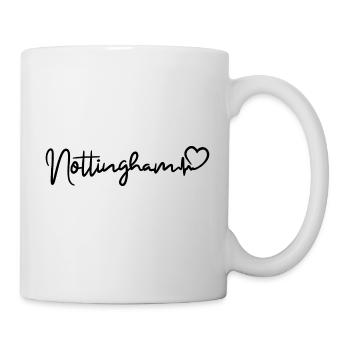 Nottingham Heartbeat City England - Mug - white - Right