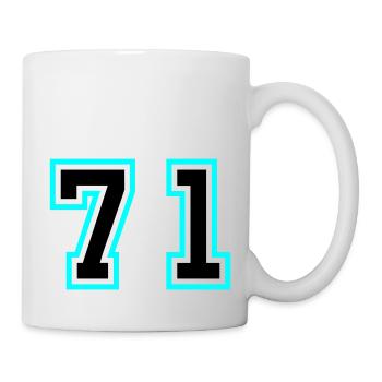 71 Symbole numérique - Mug blanc - blanc - Droite