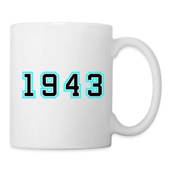 1943 Jahr Geburtstag - Tasse - Weiß - Rechts