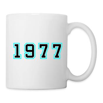 1977 Jahr Geburtstag - Tasse - Weiß - Rechts