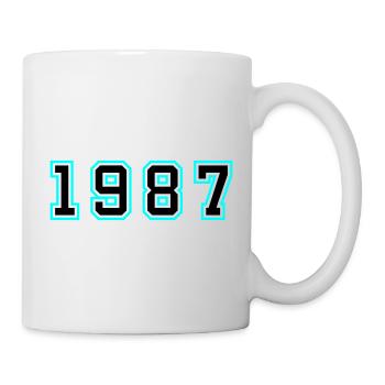 1987 Jahr Geburtstag - Tasse - Weiß - Rechts