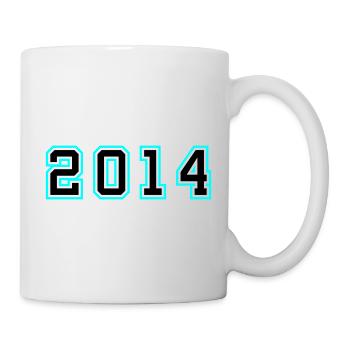 2014 Jahr Geburtstag - Tasse - Weiß - Rechts