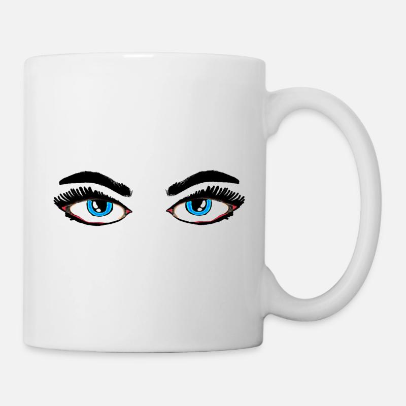 Schöne Augen... - Tasse - Weiß