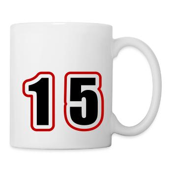 15 Zahl College - Tasse - Weiß - Rechts