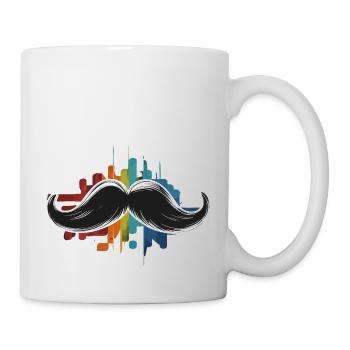 Lustiges Bartkostüm für Schnurrbart-Outfit-Liebhaber - Tasse - Weiß - Rechts